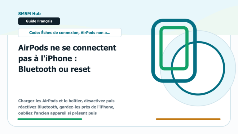 AirPods ne se connectent pas à l'iPhone : Bluetooth ou reset - AirPods ne se connectent pas