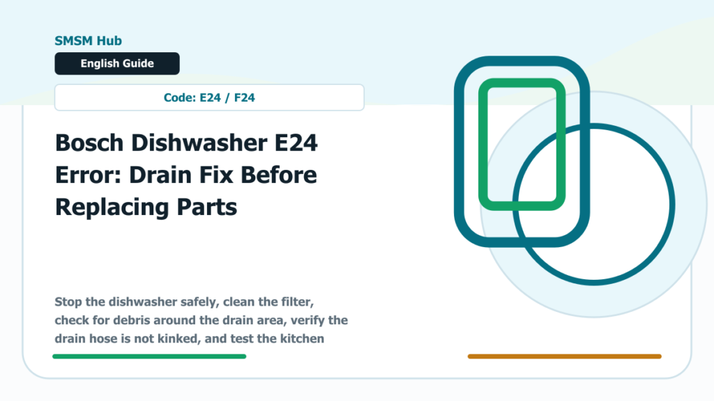 Bosch Dishwasher E24 Error: Drain Fix Before Replacing Parts