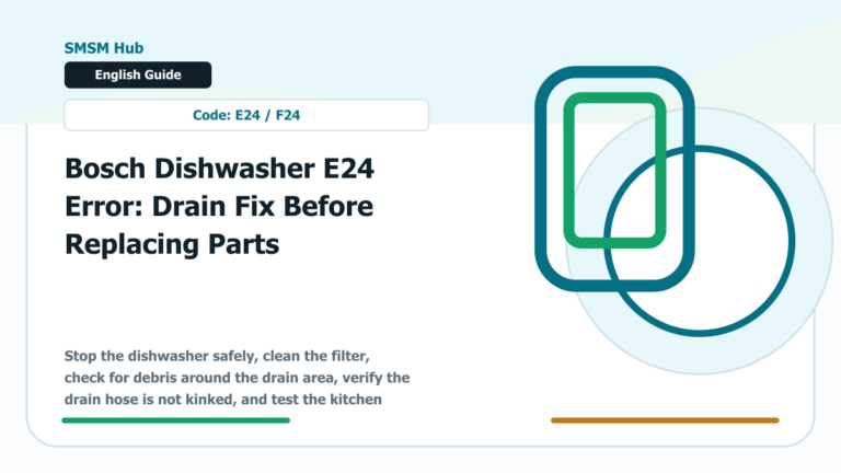 Bosch Dishwasher E24 Error: Drain Fix Before Replacing Parts