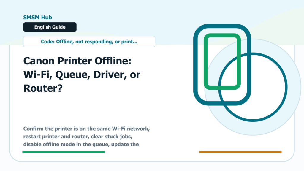 Canon Printer Offline: Wi-Fi, Queue, Driver, or Router? - Canon printer offline