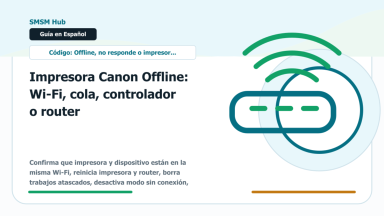 Impresora Canon Offline: Wi-Fi, cola, controlador o router - Impresora Canon Offline