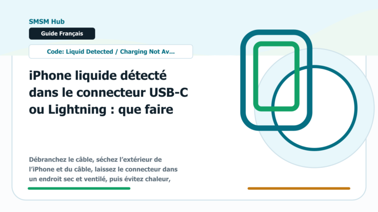 iPhone liquide détecté dans le connecteur USB-C ou Lightning : que faire
