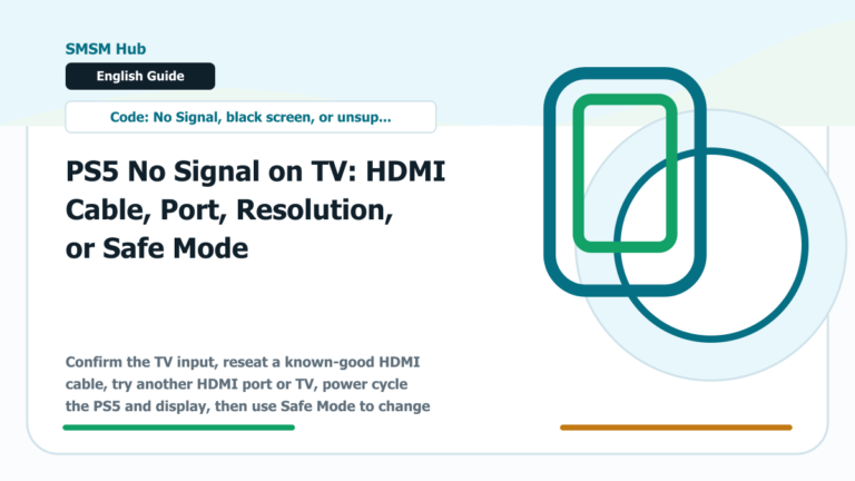 PS5 No Signal on TV: HDMI Cable, Port, Resolution, or Safe Mode - PS5 no signal