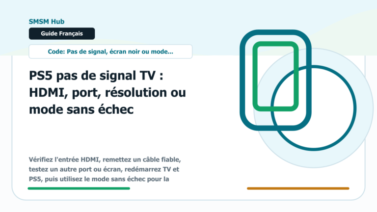 PS5 pas de signal TV : HDMI, port, résolution ou mode sans échec - PS5 pas de signal