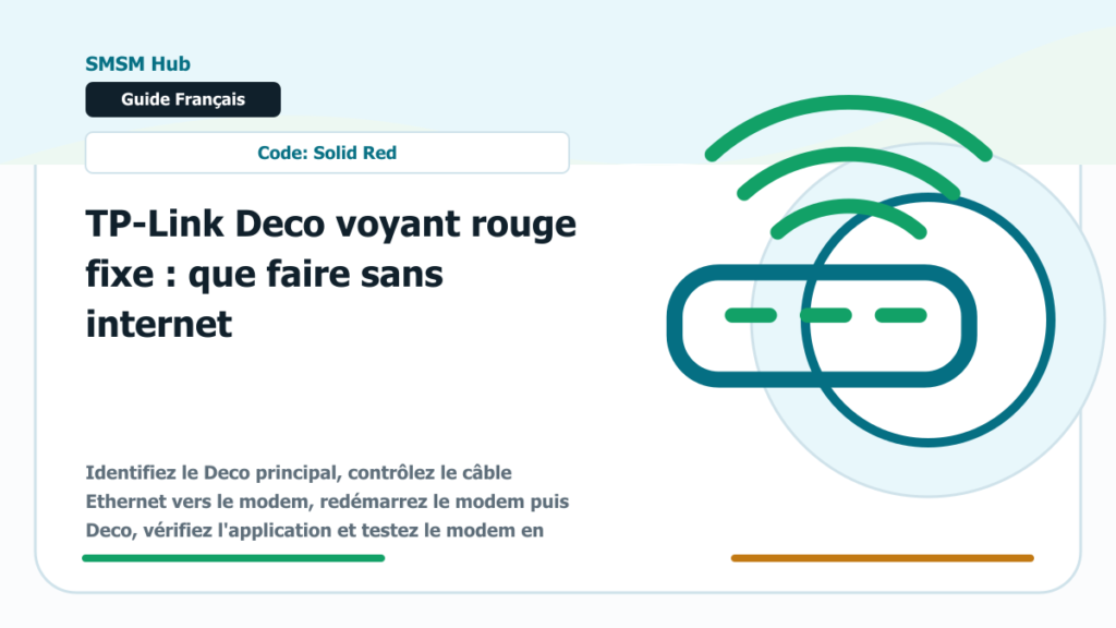 TP-Link Deco voyant rouge fixe : que faire sans internet