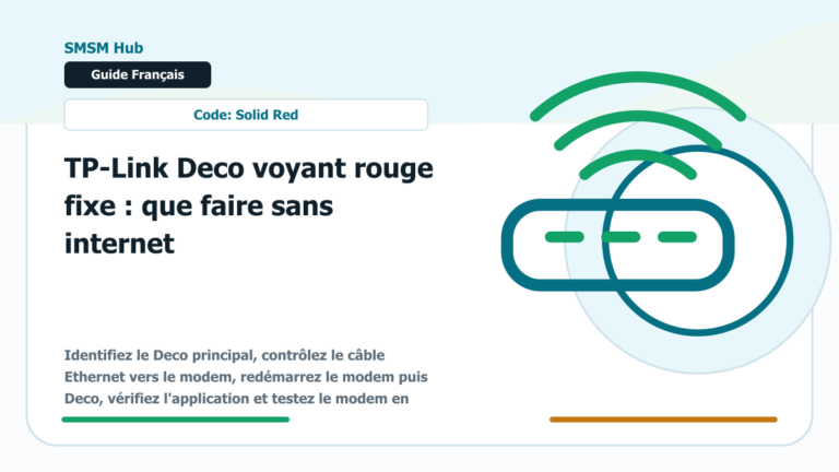TP-Link Deco voyant rouge fixe : que faire sans internet