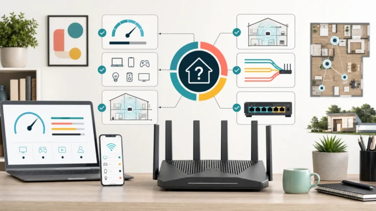 راوتر Wi-Fi 7 مع قرار مبني على سرعة الإنترنت وتوافق الأجهزة و6GHz وMLO وMesh والمنافذ