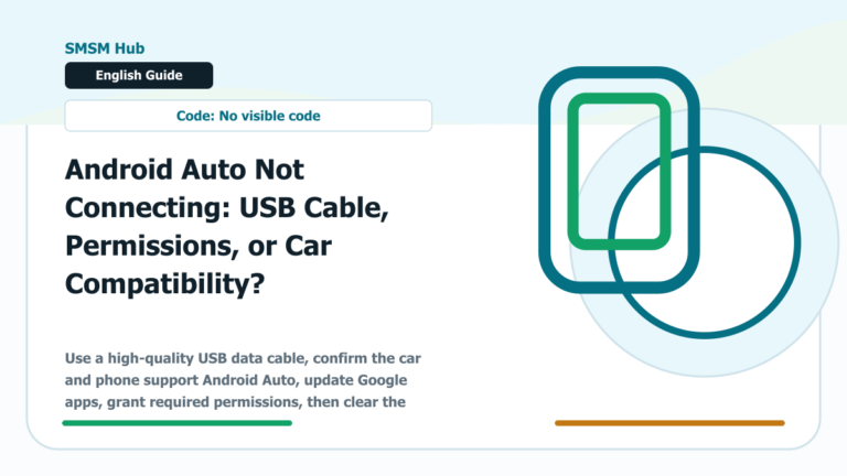 Android Auto Not Connecting: USB Cable, Permissions, or Car Compatibility? - Android Auto not connecting
