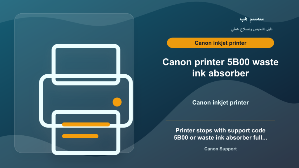 Canon Printer 5B00: Waste Ink Absorber Full or Service Required? - Canon printer 5B00 waste ink absorber