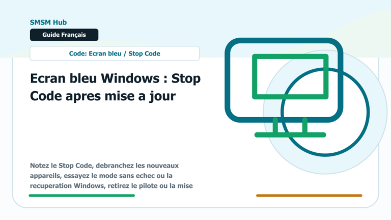 Ecran bleu Windows : Stop Code apres mise a jour - ecran bleu Windows Stop Code mise a jour