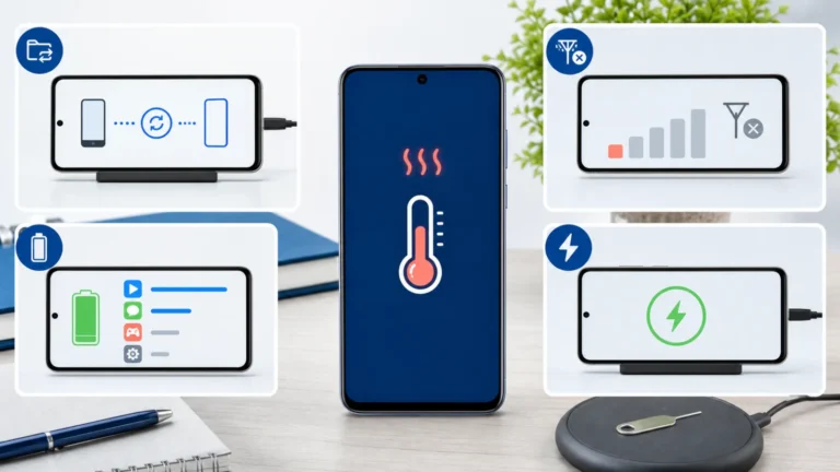 Galaxy S25 chaud comparant synchronisation signal faible application énergivore et charge sans fil