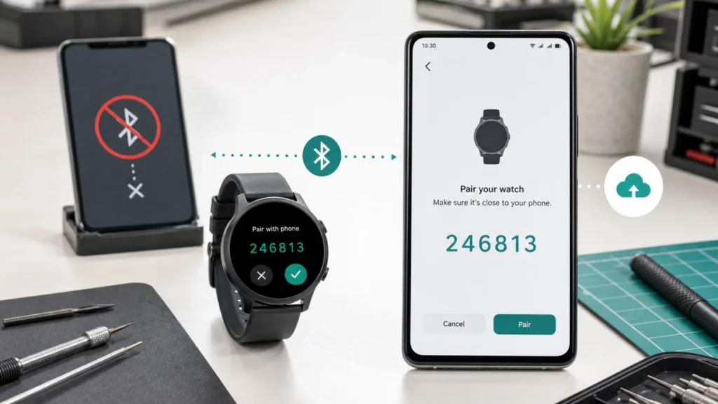 اقتران Galaxy Watch بالجوال عبر رمز تحقق مع النسخ الاحتياطي قبل نقل الهاتف