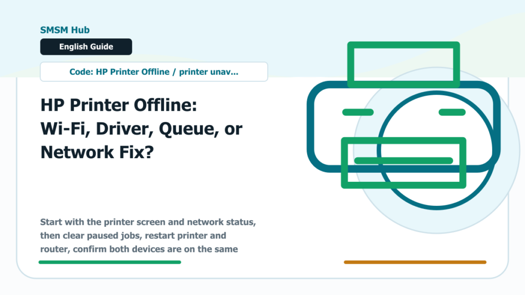 HP Printer Offline: Wi-Fi, Driver, Queue, or Network Fix? - HP Printer Offline Wi-Fi Driver Queue