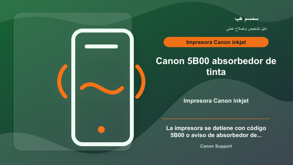 Impresora Canon 5B00: absorbedor de tinta lleno o servicio necesario - Canon 5B00 absorbedor de tinta