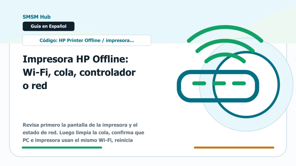 Impresora HP Offline: Wi-Fi, cola, controlador o red - impresora HP offline Wi-Fi cola controlador