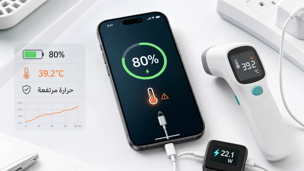 iPhone 17 يشحن ببطء أو يتوقف عند 80%: حرارة أم شاحن غير مناسب؟