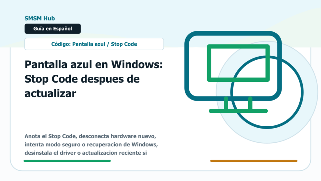 Pantalla azul en Windows: Stop Code despues de actualizar - pantalla azul Windows Stop Code actualizacion
