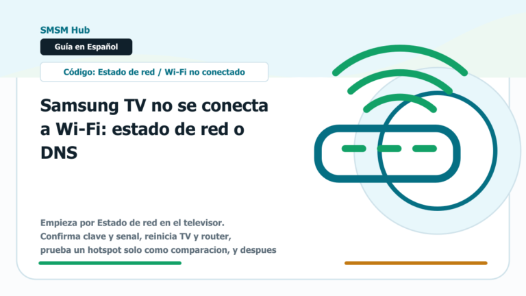 Samsung TV no se conecta a Wi-Fi: estado de red o DNS - Samsung TV no se conecta Wi-Fi estado de red DNS