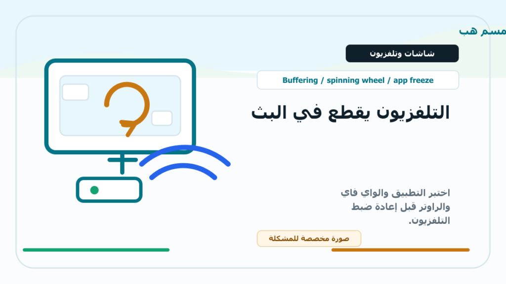التلفزيون الذكي يقطع في البث: Wi‑Fi أم التطبيق أم الراوتر؟ - صورة توضيحية مخصصة من سمسم هب
