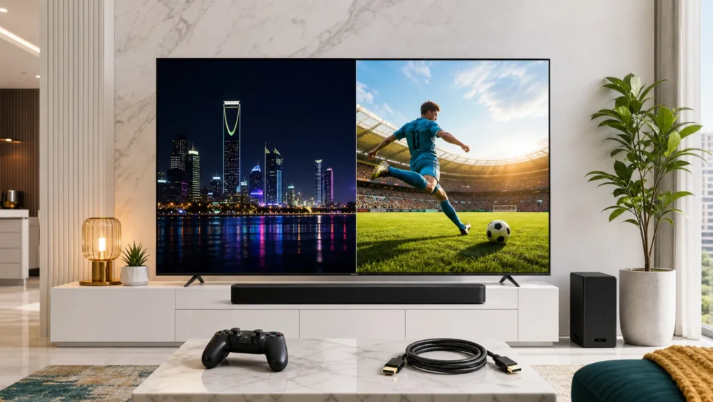 مقارنة شاشة OLED وMini LED للأفلام والرياضة والألعاب