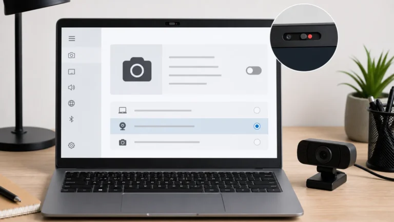 فحص غطاء خصوصية كاميرا اللابتوب وإعدادات الكاميرا في Windows
