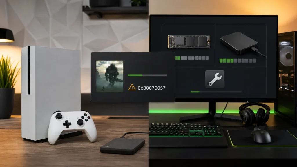 تشخيص خطأ Xbox 0x80070057 على جهاز الألعاب وتطبيق Xbox في Windows