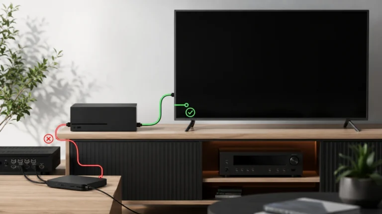 Console reliée directement au téléviseur en contournant ampli et capture HDMI